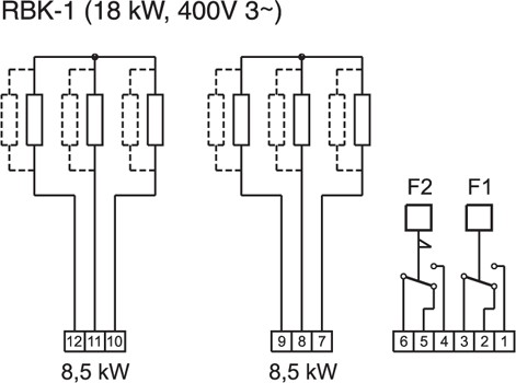Схема подключения тэнов в нагревателе 