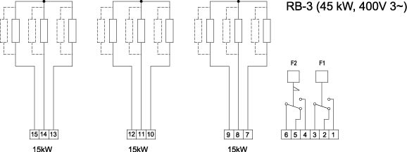 Электрическая схема подключение канального нагревателя